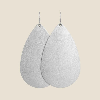 Silver Satin Teardrops