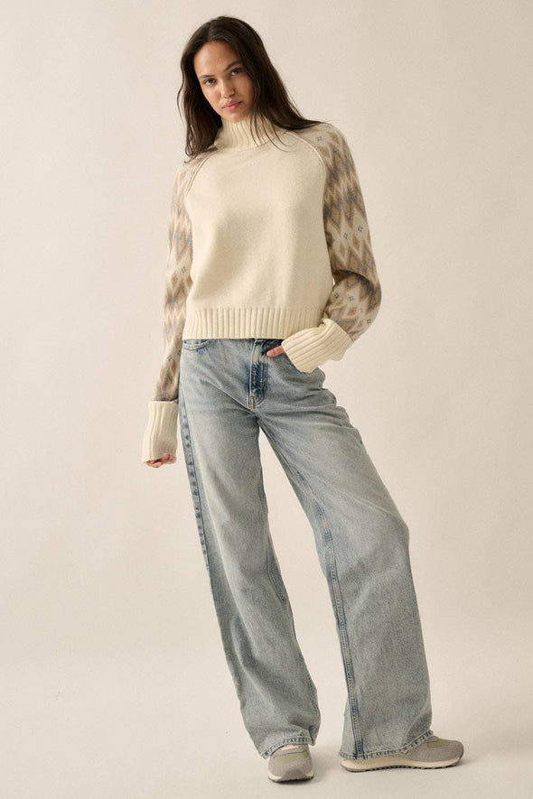 Geo Turtleneck Sweater