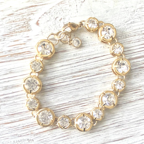 Crystal bracelet chunky boutique salon jewelry statement