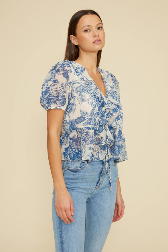 Bee Ruffle Top