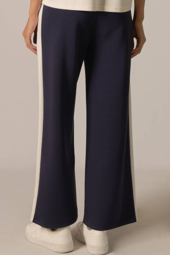 P. CILL Butter Modal Side Stripe Wide Leg Pants