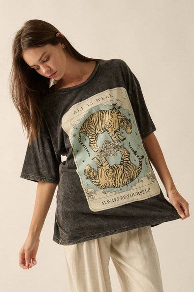 All Is Well Always Be Yourself Tarot Graphic Tee