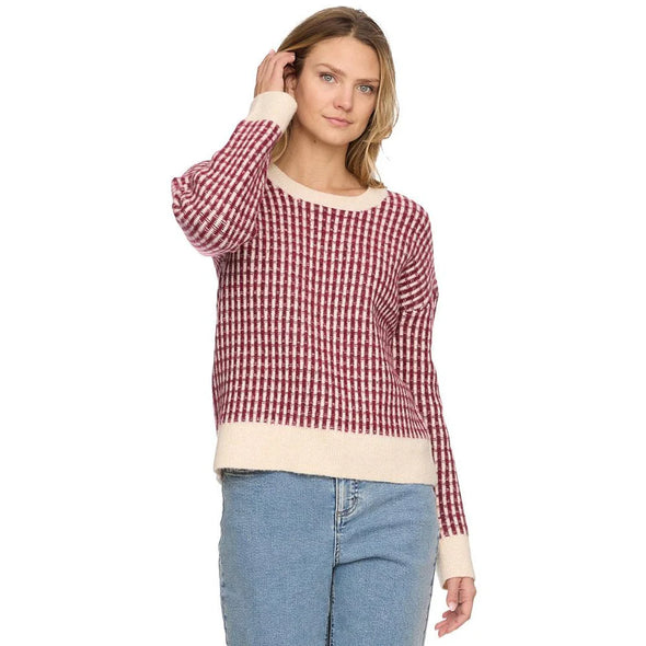 Michie Pullover Sweater in Berry