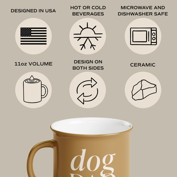 Dog Dad 11 oz Campfire Coffee Mug - Home Decor & Gifts
