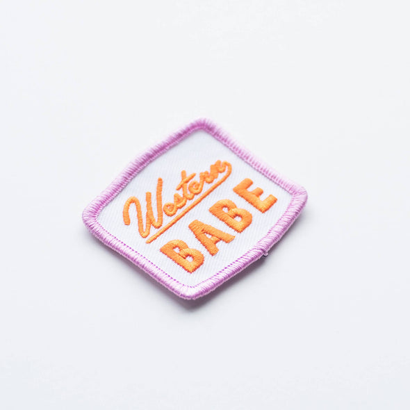 Western Babe Embroidered Iron on Patch