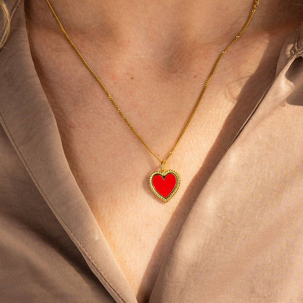 Red Heart Necklace: