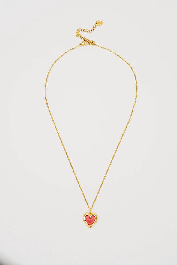 Red Heart Necklace: