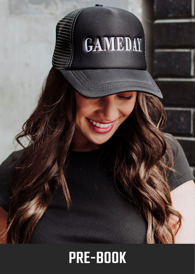Black Game Day Trucker Hat