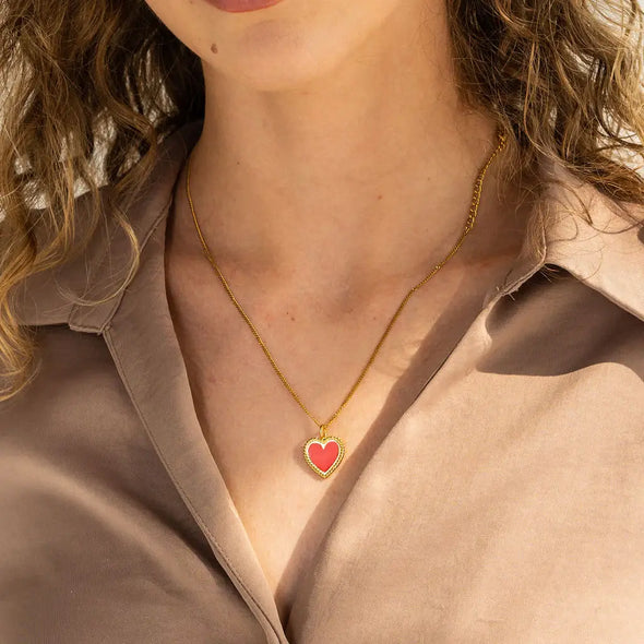 Red Heart Necklace: