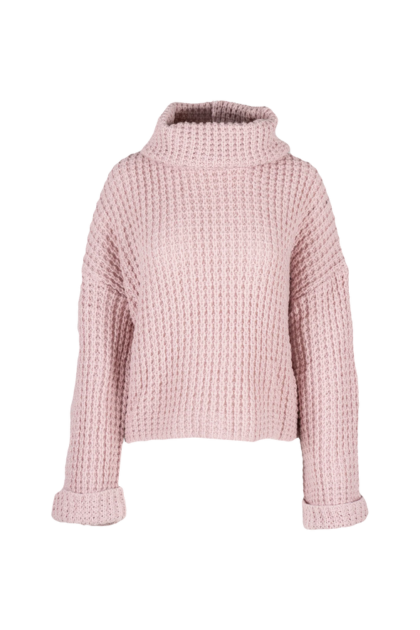 Astrid Chunky Knit Sweater in Pink