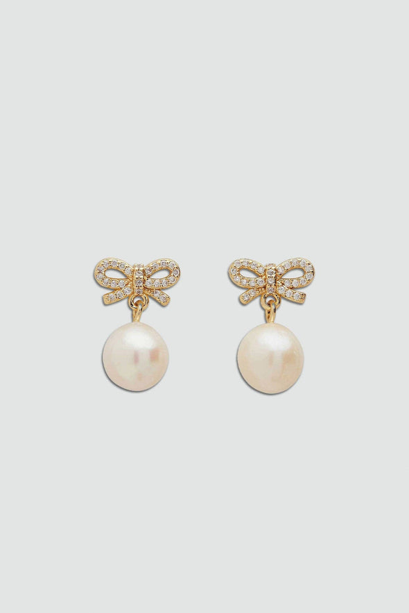 Bow and Pearl Studs