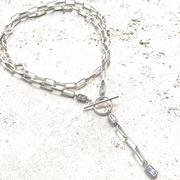 Paperclip wrap necklace
