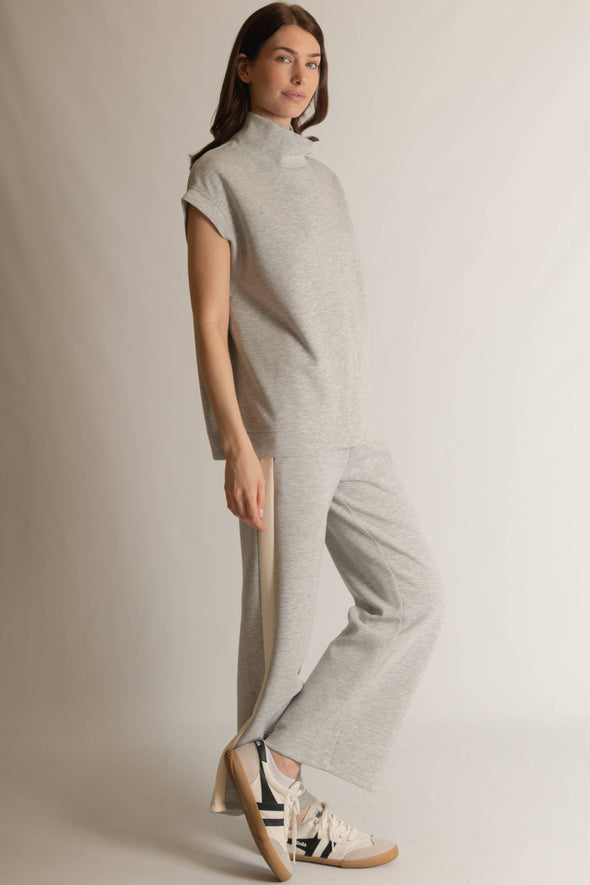 P. CILL Butter Modal Side Stripe Wide Leg Pants