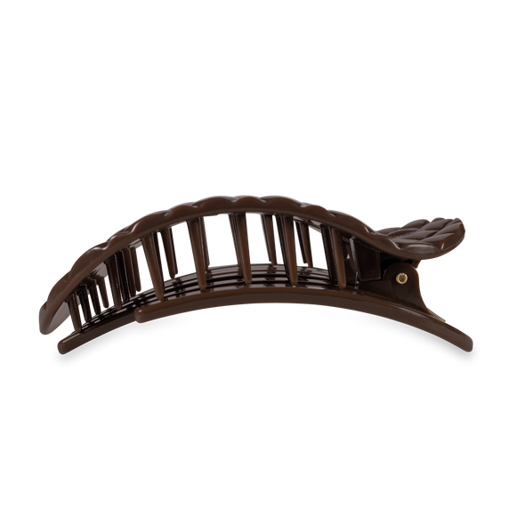 Flat Round Hair Clip | Large | Truly Taupe Quilted