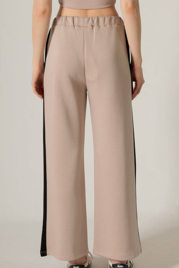 P. CILL Butter Modal Side Stripe Wide Leg Pants