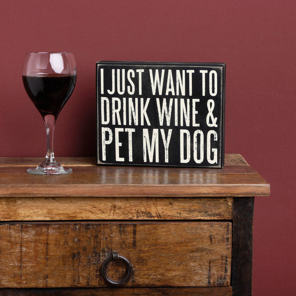 Pet My Dog Box Sign