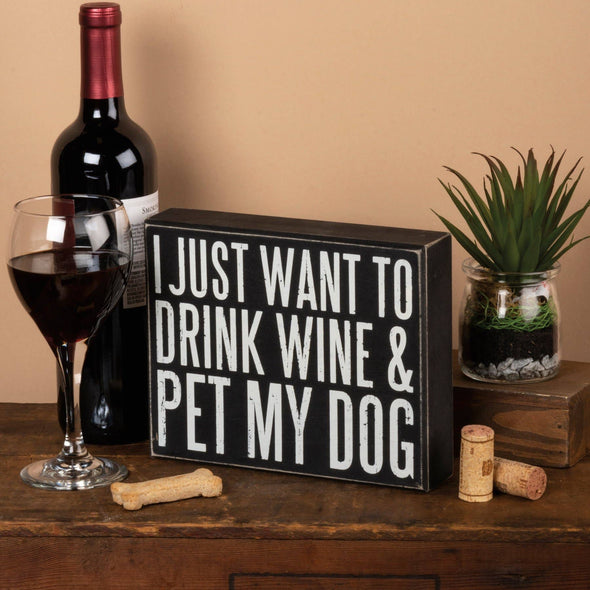 Pet My Dog Box Sign