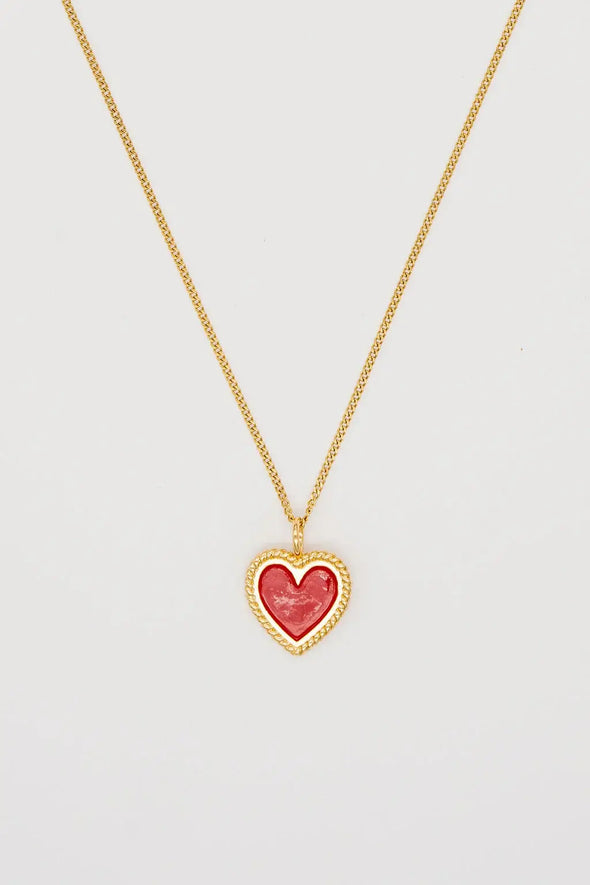Red Heart Necklace: