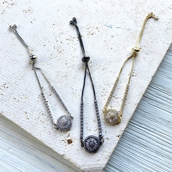 Slider crystal bracelets boutique salon jewelry 