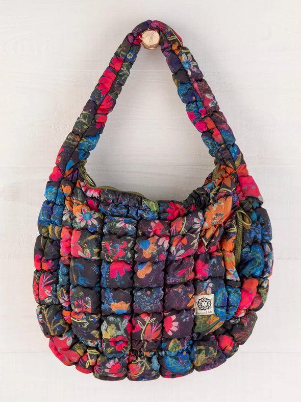 Puffy Fit-It-All Bag Dark Floral Garden