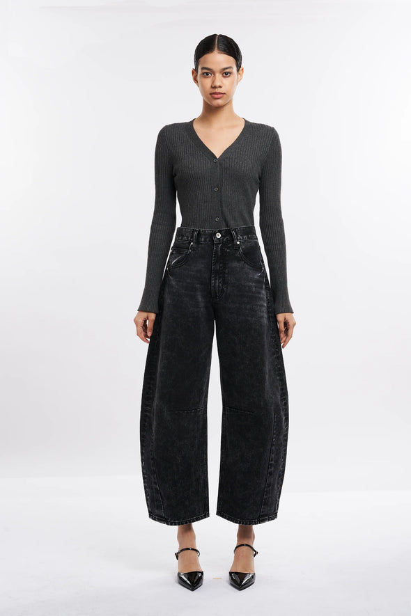 Katia Tailored Barrel Jean In Black