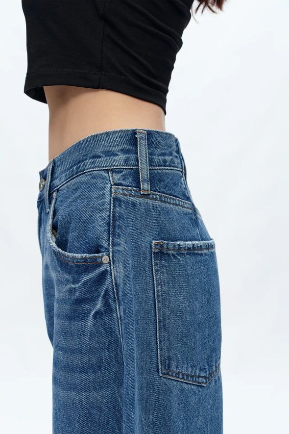 Katia Tailored Barrel Leg Denim Jeans