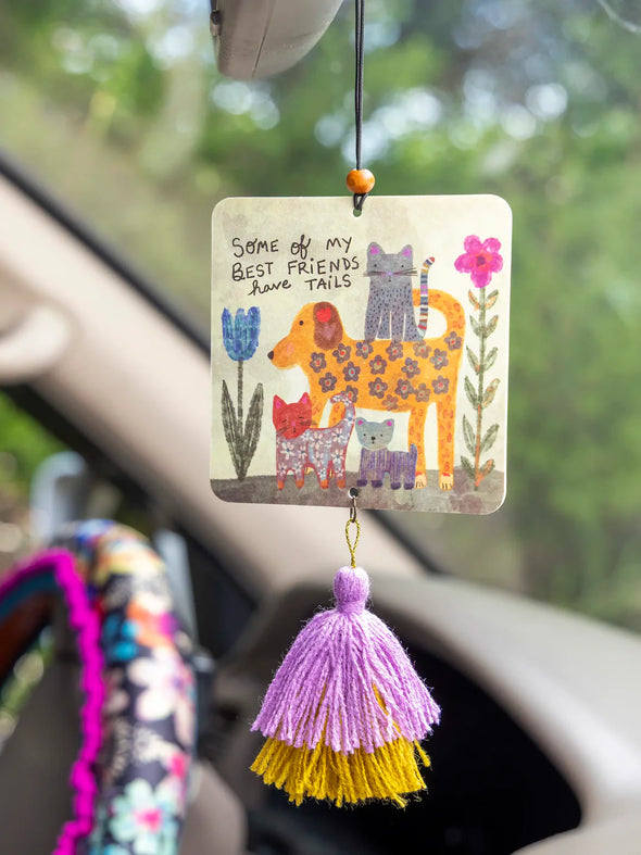 Car Air Freshener Best Friends Have Tails