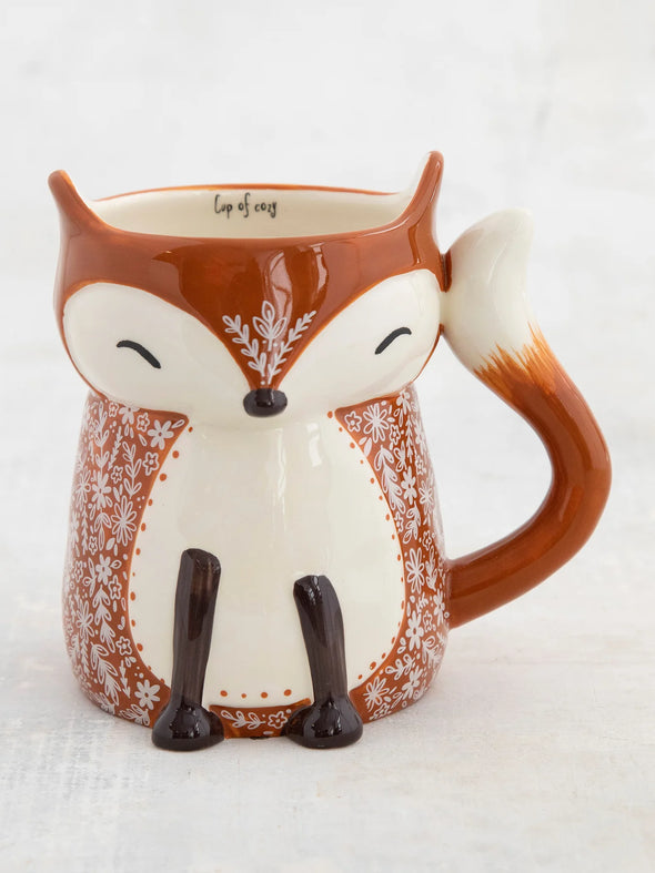 Folk Art Coffee Mug Francis The Fox