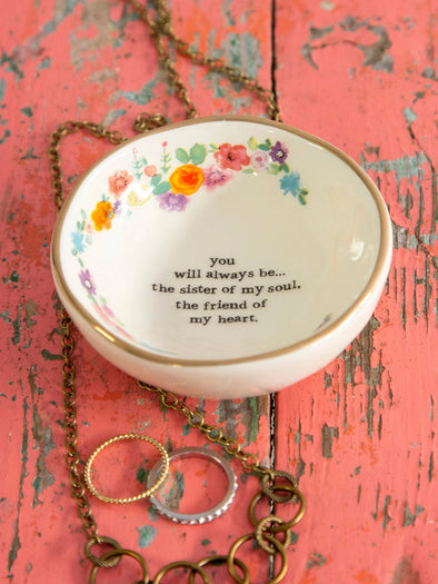 Ceramic Giving Trinket Bowl  Sister of My Soul