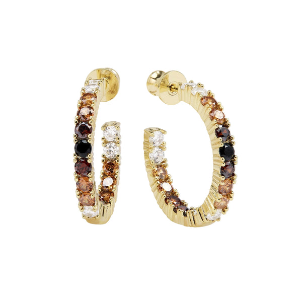 Heiress Ombre Hoops 1"