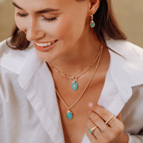 Juno Pendant Necklace Turquoise