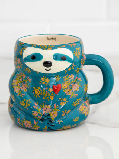 Folk Art Coffee Mug Sylvia The Sloth