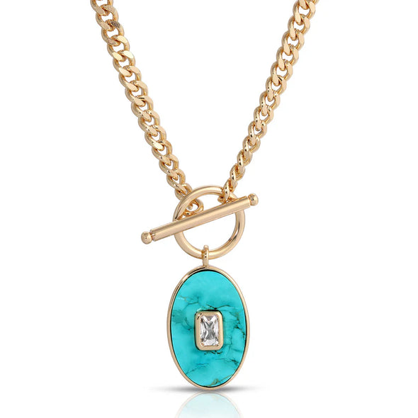 Juno Pendant Necklace Turquoise