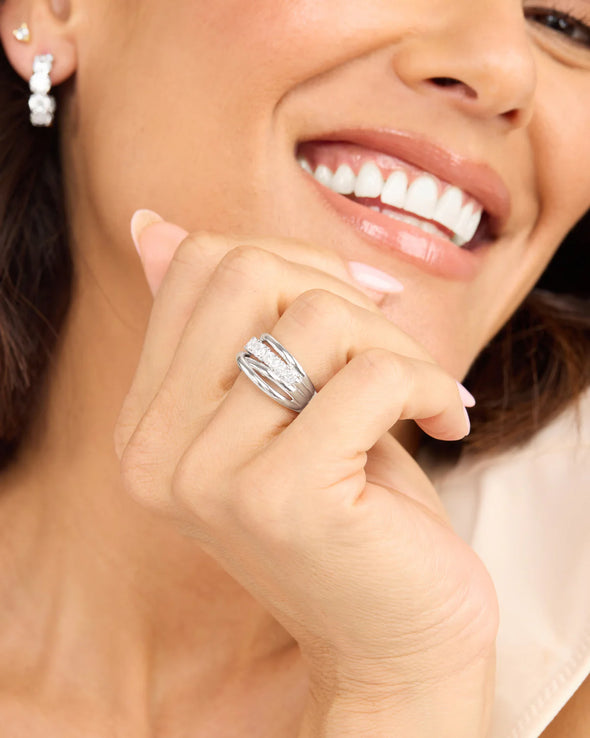 "Oh She Fancy" Stacked Diamond Ring