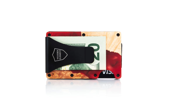 Wood/Resin Smart Wallets Red