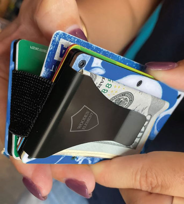 Wood/Resin Smart Wallets Black Gold