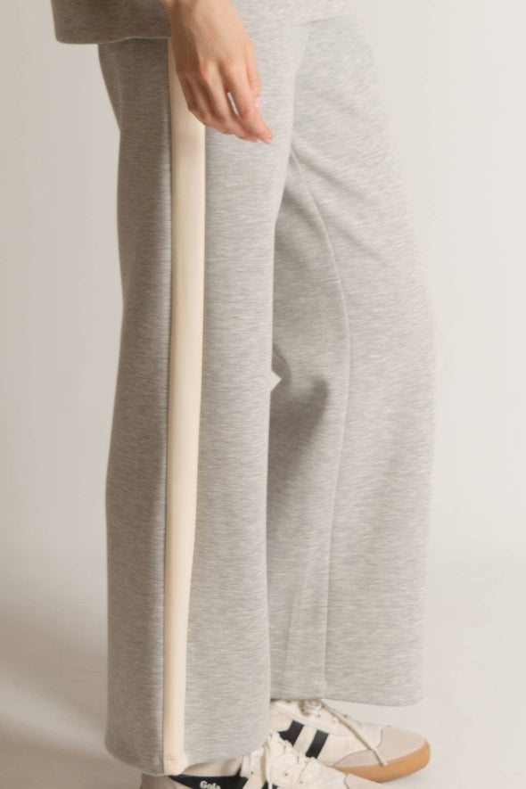 P. CILL Butter Modal Side Stripe Wide Leg Pants