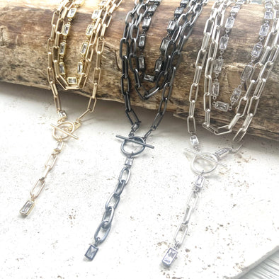 Paperclip wrap necklace
