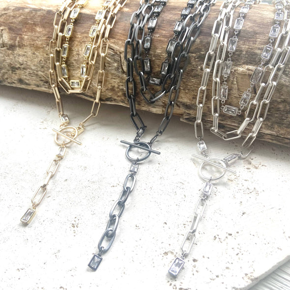 Paperclip wrap necklace
