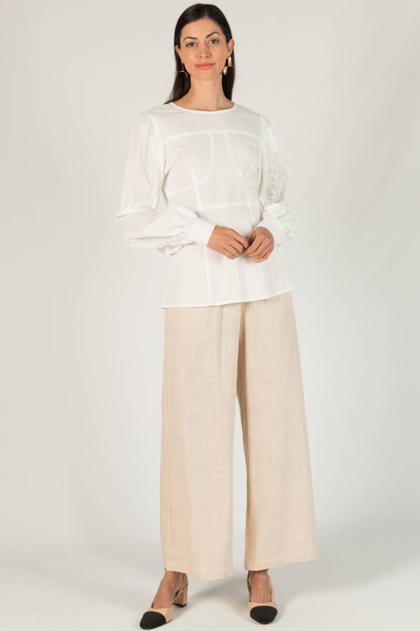 P. CILL Linen Wide Leg Pants