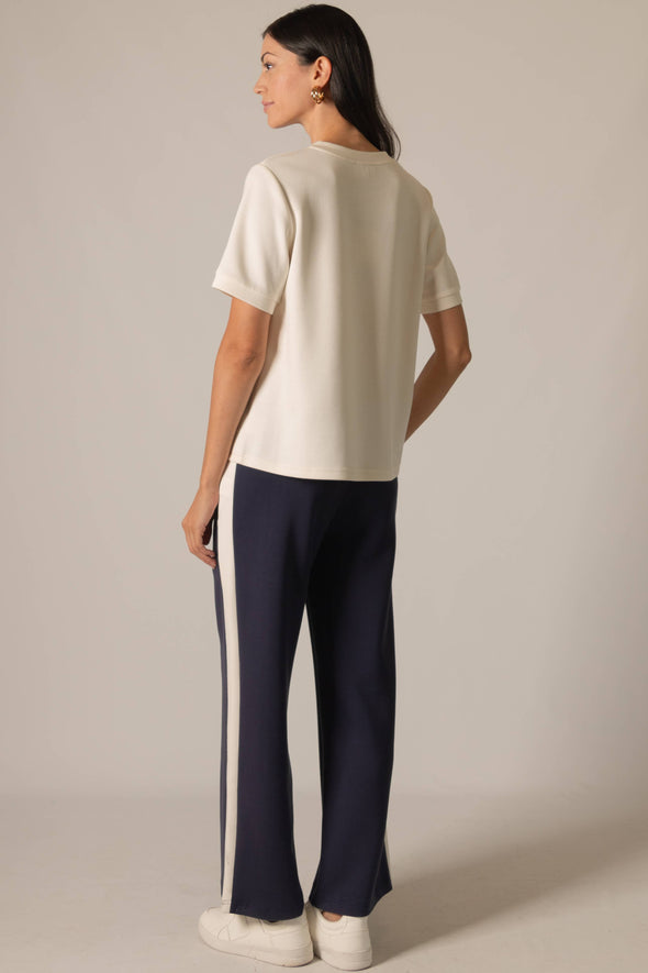 P. CILL Butter Modal Side Stripe Wide Leg Pants