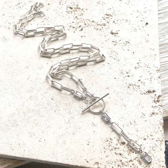 Paperclip wrap necklace