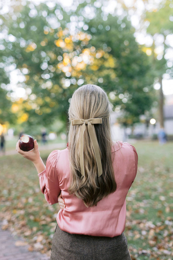 Alice Velvet Hair Bow Barrette