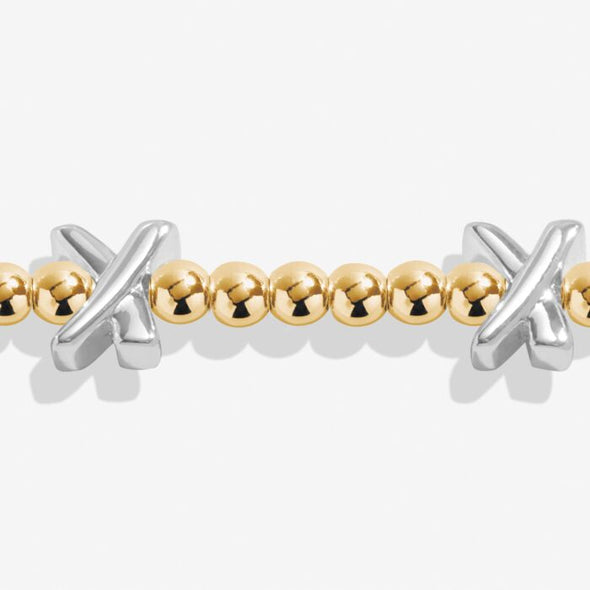 Kisses Bracelet Bar In Silver And Gold-Tone Plating