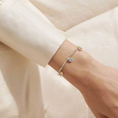 Hearts Bracelet Bar In Silver And Gold-Tone Plating