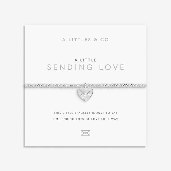 A Little 'Sending Love' Bracelet In Silver Plating