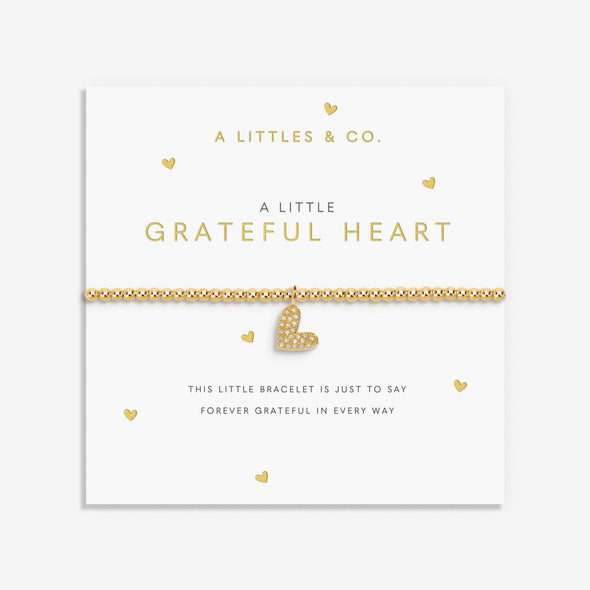 A Little 'Grateful Heart' Bracelet In Gold-Tone Plating