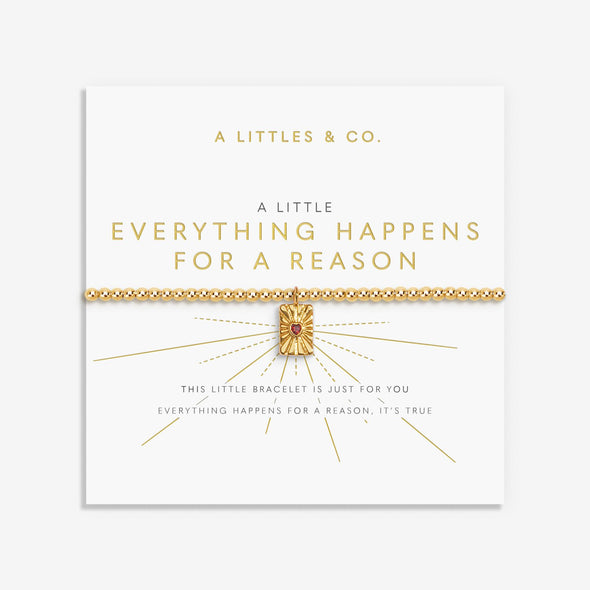 A Little 'Everything Happens For A Reason' Bracelet In Gold-Tone Plating