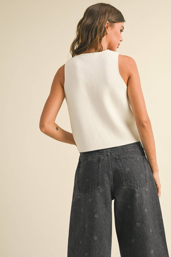 Metal Button Vest