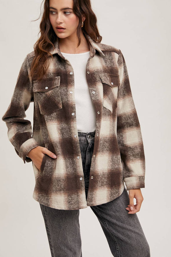 Pumpkin Button Down Flannel